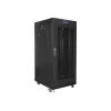 Szafa rack 19 27U 600x800 czarna, drzwi perforowane LCD (płaski montaż)