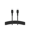 Kabel BoostCharge USB-C/USB-C pleciony silikonowy 2 m, czarny