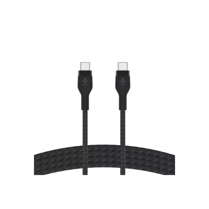 Kabel BoostCharge USB-C/USB-C pleciony silikonowy 2 m, czarny