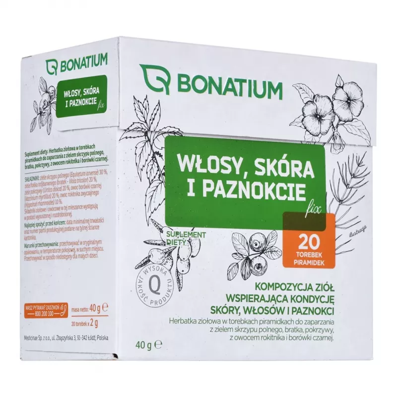Bonatium Herbata ziołowa Włosy, skóra i paznokcie Fix 20 szt.