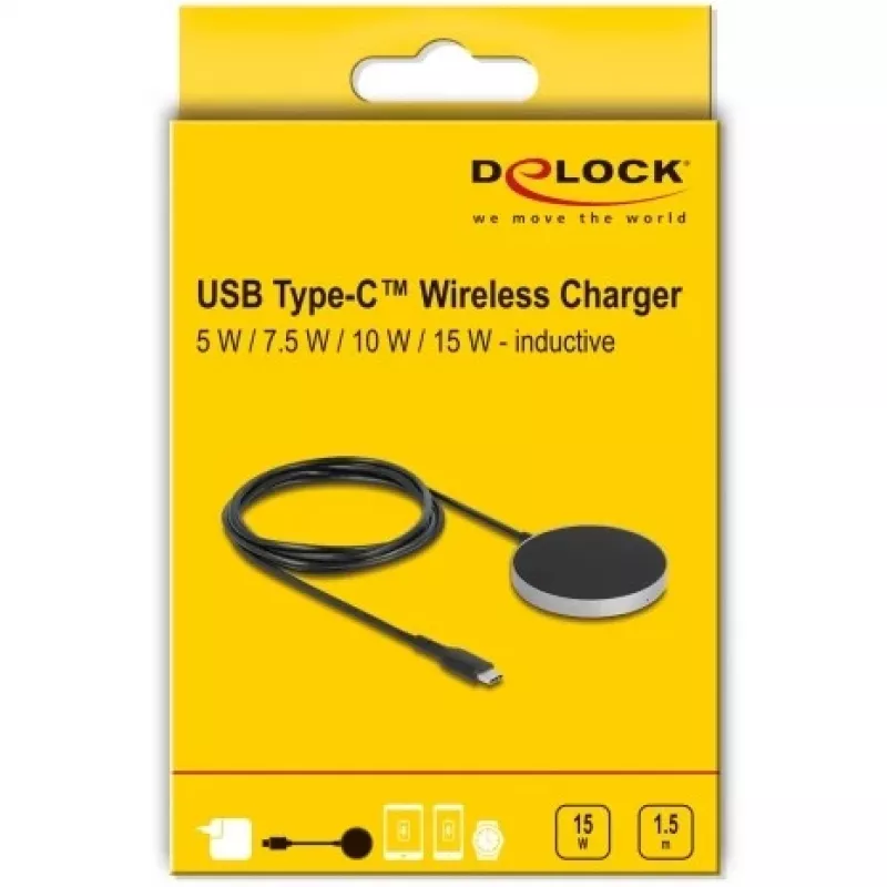 Ładowarka bezprzewodowa DeLOCK 66467 5W 7.5W 10W 15W indukcyjna podkładka ładująca