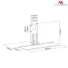 Uchwyt na klawiaturę Maclean, dodatek do uchwytu monitora, VESA 75x75, 100x100, MC-756