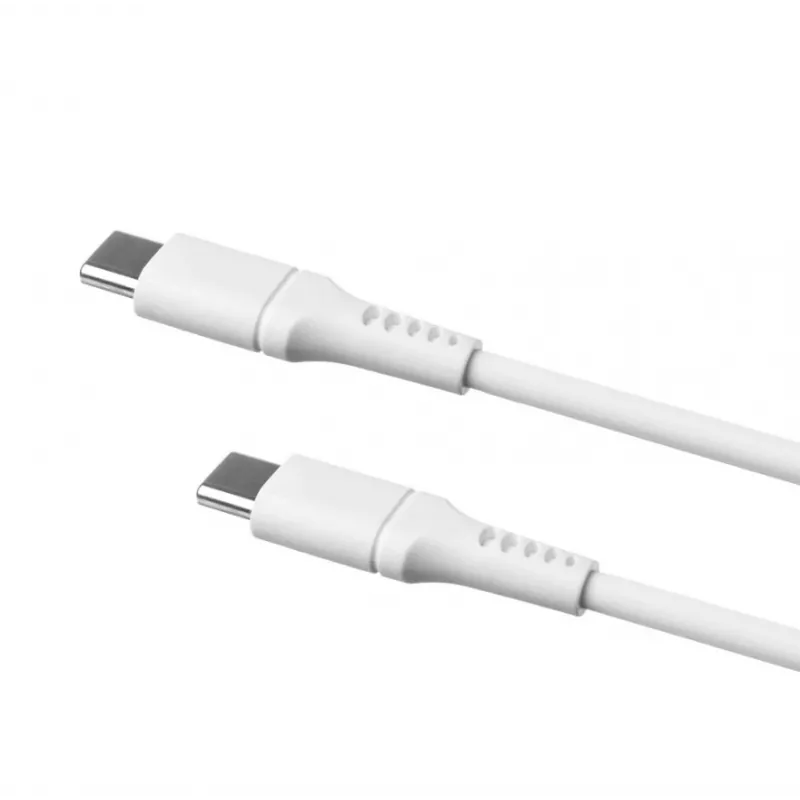 Kabel stały USB-C na USB-C FIXED FIXDLS-CC2-WH, 2 m, 60 W