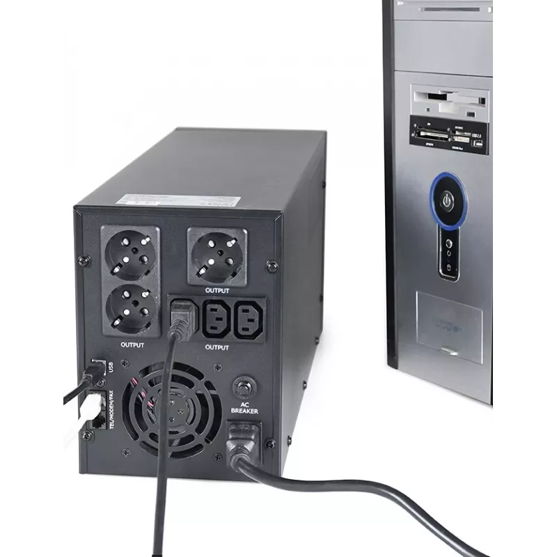 Gembird EG-UPS-036 zasilacz awaryjny (UPS) Line-Interactive 3 kVA 1800 W 6 gniazd AC