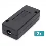 DIGITUS CAT 7 moduł przyłączeniowy, 2 szt., Cat7, obudowa ABS, czarny, 80×35×26 mm