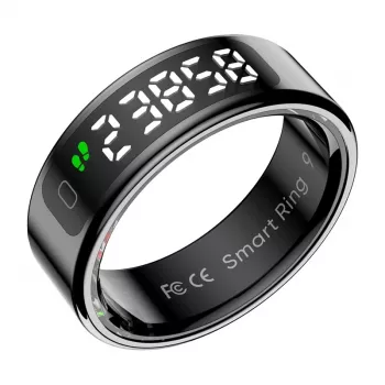 Inteligentny pierścień Colmi R12 17,9 mm rozmiar 7 czarny — wearable powiadomienia i zdrowie