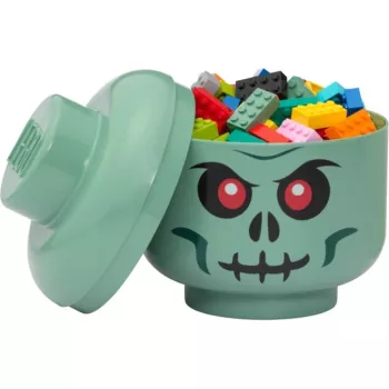 Pojemnik do przechowywania Room Copenhagen LEGO Head Skeleton mały, zielony/czarny