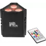 Zasilany bateriami reflektor LED RGBW EUROLITE AKKU IP TL-3 QCL z akumulatorem, przenośna oprawa o stopniu ochrony IP