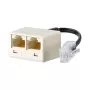 METZ CONNECT UAE - Adapter sieciowy - RJ-45 (Ż) do RJ-45 (M) - 10 cm - Perłowa biel (130607440101-E)