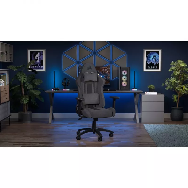 CORSAIR - TC100 RELAXED Gaming Chair (Fabric - szary/Czarny