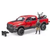 Dodge RAM 2500 Power Wagon z przyczepą i motocyklem Ducati 02502 BRUDER