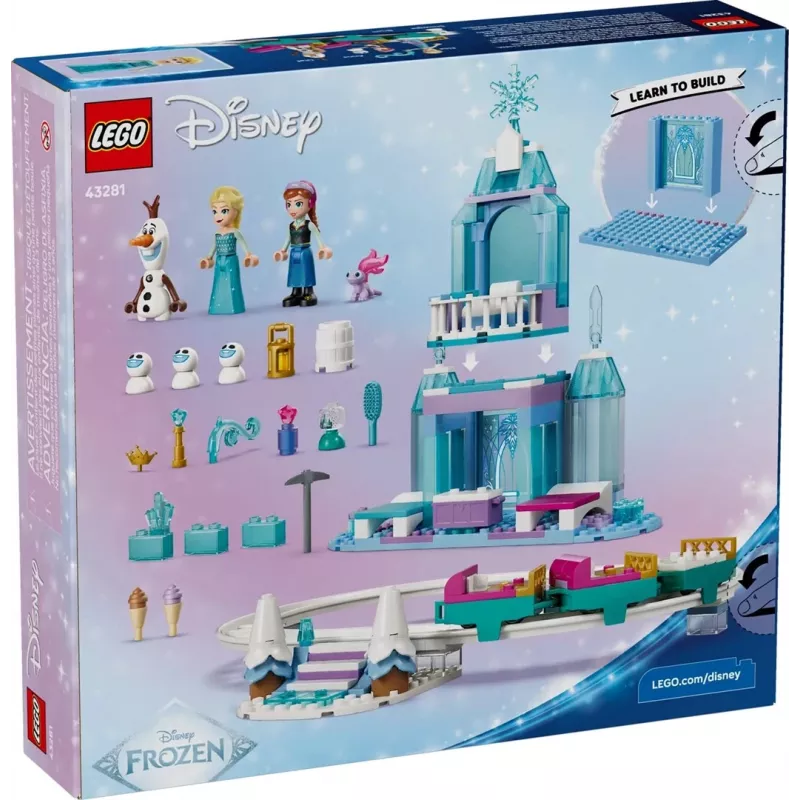LEGO DISNEY 43281 Lodowy Zamek Elsy i Przygoda na Śnieżnym Torze