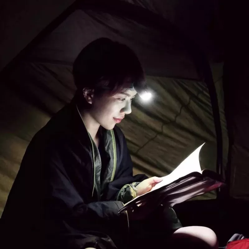 Lampa czołowa Nextool NE20005, akumulatorowa, LED, na opaskę, 170 lm, USB-C, 37,8 g, ABS, błękitna chmura