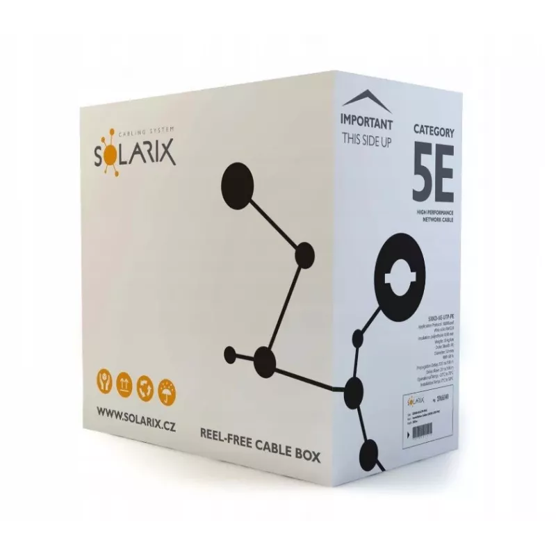 Kabel sieciowy Solarix SXKD-5E-UTP-PE UTP CAT5E 305m czarny