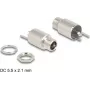 DeLOCK Złącze DC 5.5 x 2.1 mm żeńskie przepustowe wersja do lutowania 20 V 10 A