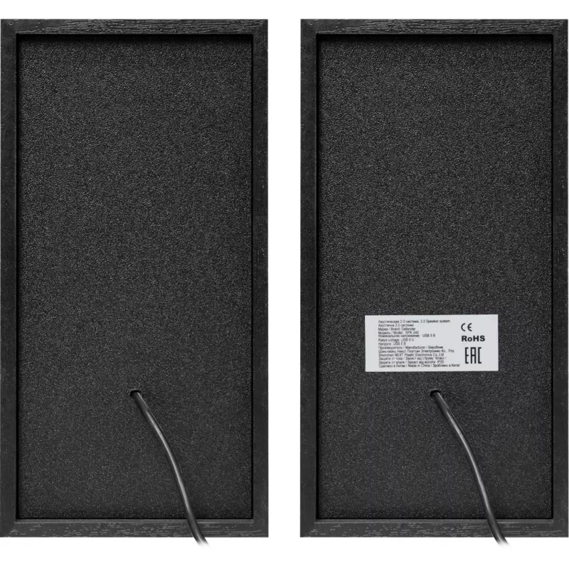 DEFENDER SPK-240 przewodowe głośniki biurkowe, 2.0, 6 W RMS, zasilane przez USB, 3,5 mm, czarny