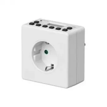Wentronic Goobay Digitale Zeitschaltuhr, Weiß - präzise Steuerung von elektronischen Geräten mit unauffälligem Design (93256)