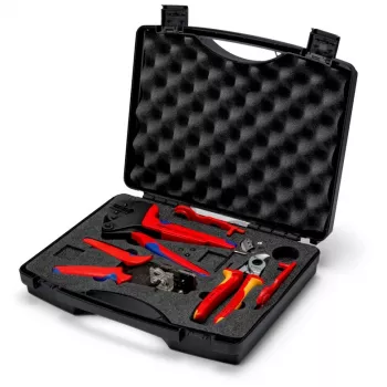 Zaciskarka do kabli Knipex 97 91 04 V01 Szary Pomarańczowy Czerwony 5 szt.
