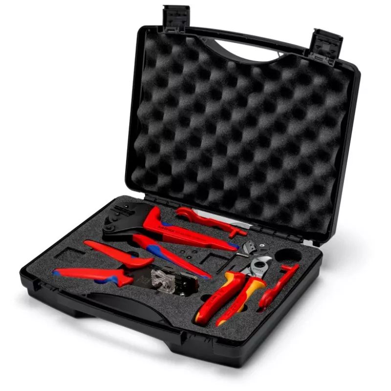 Zaciskarka do kabli Knipex 97 91 04 V01 Szary Pomarańczowy Czerwony 5 szt.