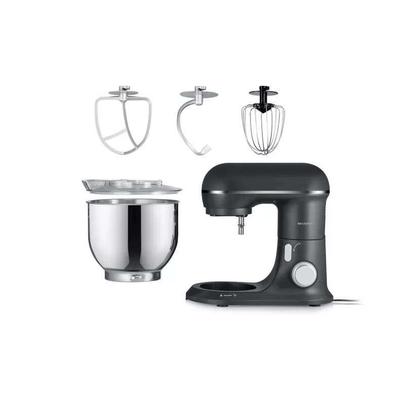 Robot kuchenny SEVERIN KM 3899 — 1200 W, misa ze stali nierdzewnej 5,3 L, czarny