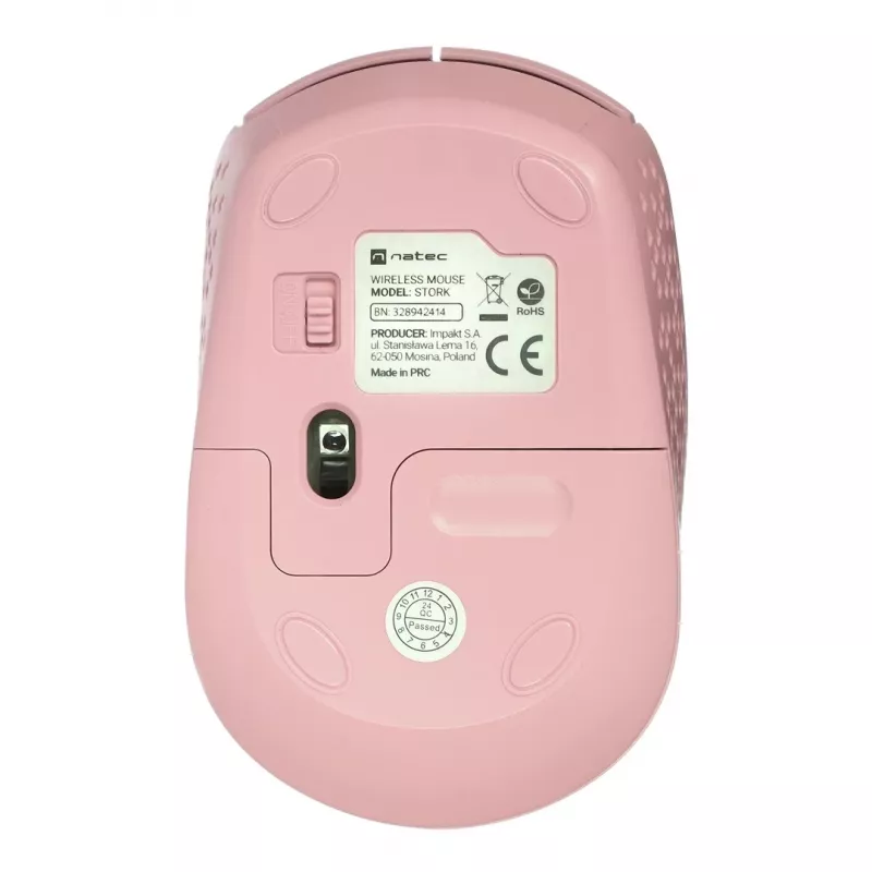 NATEC STORK mysz Domowa symetryczna RF Bezprzewodowa + USB Typ-A Optyczna 1600 DPI