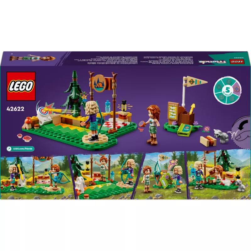 Klocki LEGO Friends Obóz łuczniczy 42622 — 157 elementów, 2 minifigurki, wiek 6+