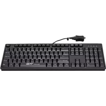Przewodowa klawiatura USB GETT GCQ CleanType Easy Basic — 105 klawiszy, wodoodporna, antybakteryjna