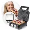 Gofrownica PROMIS WAP1600 — 2-porcjowe prostokątne płyty, 1200 W, nieprzywierająca powłoka, termostat, uchwyt chłodny w dotyku, wskaźniki LED