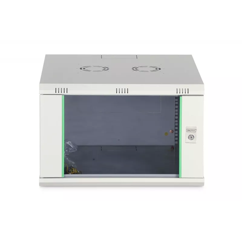 Szafka rack naścienna DIGITUS Dynamic-N 7U 19 cali 600x600 mm, niezmontowana, IP20, zamek na klucz