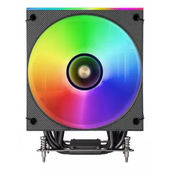 Chłodzenie powietrzne TACENS Mars Gaming MCPU-LCD, wentylator 120 mm, TDP 300 W, obsługa LGA1700/1200/115x/1366 i AM4/AM5, czarny