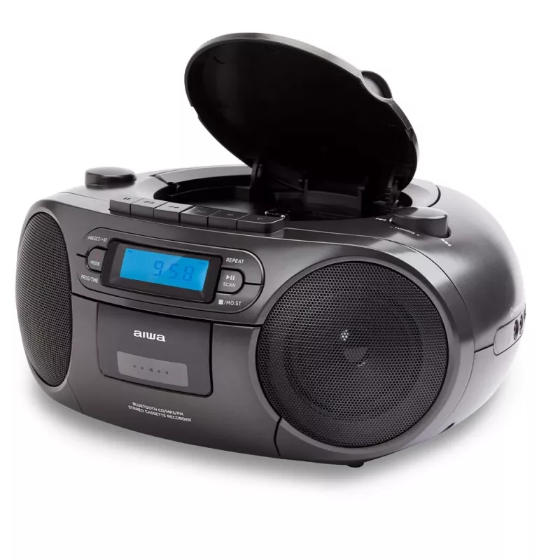 Przenośny zestaw stereo Aiwa BBTC-550BK Cyfrowy 6 W FM PLL Czarny