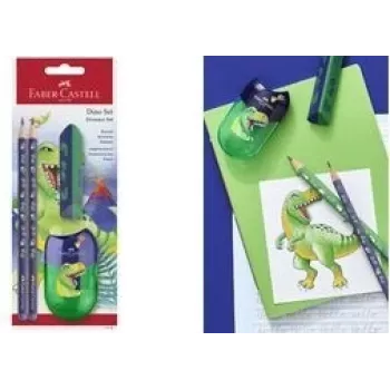 Zestaw do pisania Faber-Castell Dino zielony 111519 — Faber-Castell zestaw do pisania Dino zielony