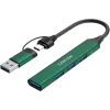 CANYON hub DS-02 4w1 USB-A/C Zielony