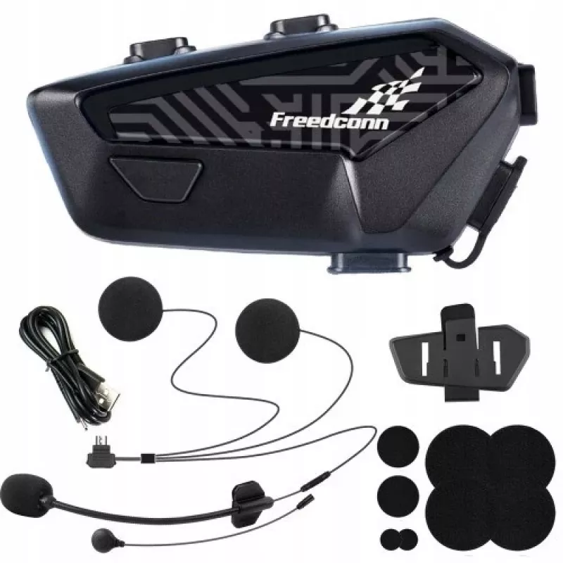 FreedConn F1 Plus V2 EU BT 5.4+EDR interkom motocyklowy, zasięg do 500 m, MÓWI PO POLSKU
