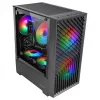 Obudowa PC TACENS Mars Gaming MC-VORTEX Mini Tower Mini-ITX/Micro-ATX Szkło hartowane Czarna, 3x120mm, GPU 27,3 cm, Chłodzenie CPU 162 mm