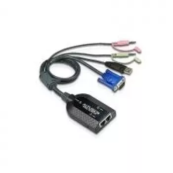 Przewód adaptera KVM ATEN Dual USB - VGA do CAT5e/6 z obsługą audio i Virtual Media (tylko dla KM0932)