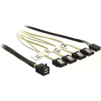 Kabel DeLOCK Mini SAS HD SFF-8643 do 4xSATA 7p 1m