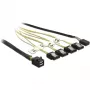 Kabel DeLOCK Mini SAS HD SFF-8643 do 4xSATA 7p 1m