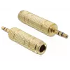 Przejściówka audio DeLOCK 65360 3,5 mm na 6,35 mm Złota