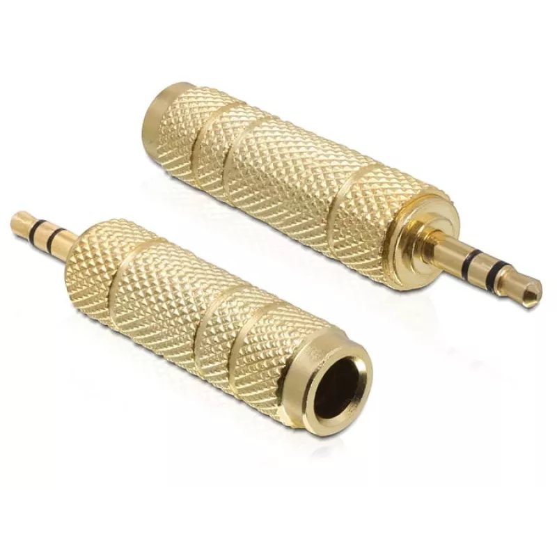 Przejściówka audio DeLOCK 65360 3,5 mm na 6,35 mm Złota