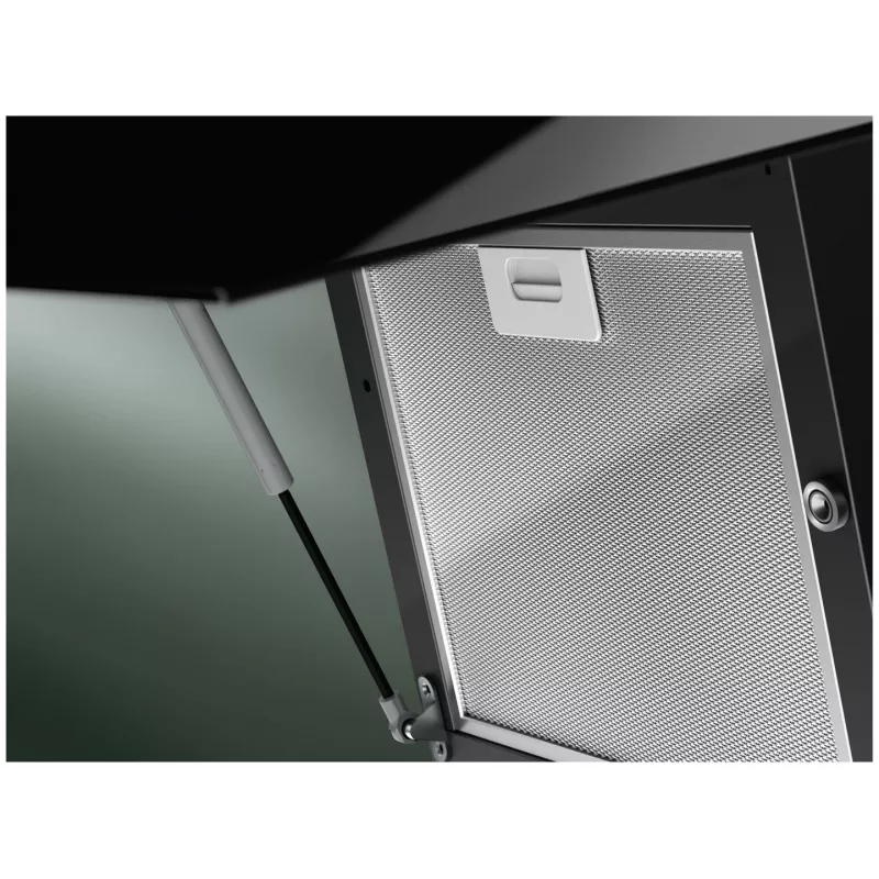 Okap podszafkowy Electrolux LFV626K, czarny, 598×396 mm, 615 m³/h w trybie recyrkulacji, 62 dB, filtr węglowy