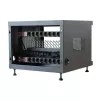 Półka rack TECHLY 367652 organizer kabli z mocowaniem samoprzylepnym 3M, stal, 550×550×410 mm, czarny