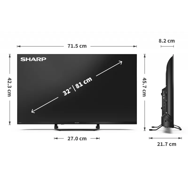 Sharp 32HF3865E 32-calowy Smart TV z Google TV