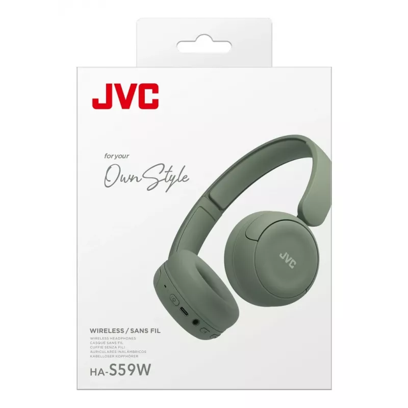 JVC HA-S59W Zestaw słuchawkowy Przewodowy i bezprzewodowy Nagłowny Muzyka/Codzienne USB Type-C Zielony