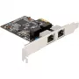 Karta Delock PCI Express x1 na 2 x RJ45 Gigabit LAN RTL8111 (88615)