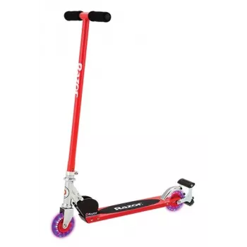 Classic scooter Razor S Spark Sport — stalowa rama, składana, 2 koła, hamulec nożny, dla wieku 8+, maks. obciążenie 100 kg, czarno-czerwony