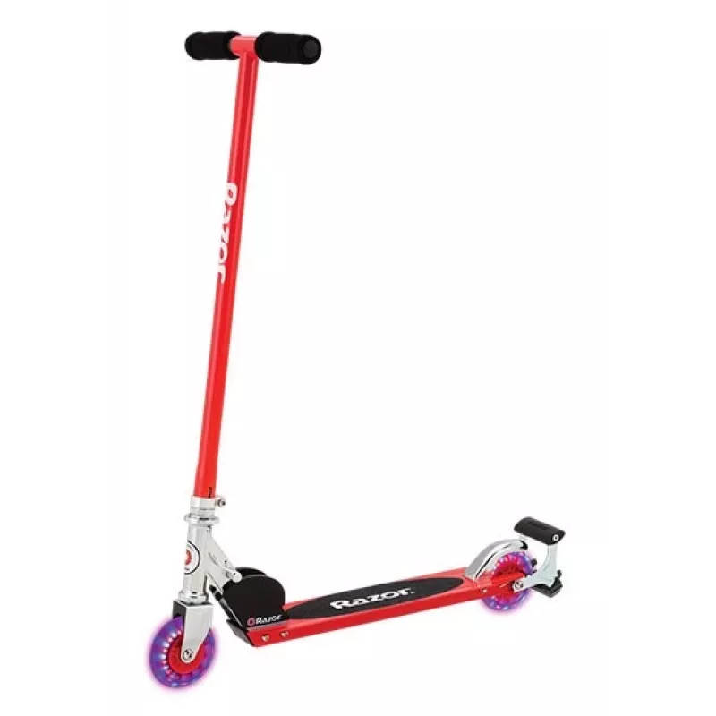 Classic scooter Razor S Spark Sport — stalowa rama, składana, 2 koła, hamulec nożny, dla wieku 8+, maks. obciążenie 100 kg, czarno-czerwony