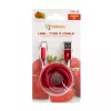 Sbox USB->Type-C M/M 1,5m CTYPE-1,5R Czerwony Truskawkowy