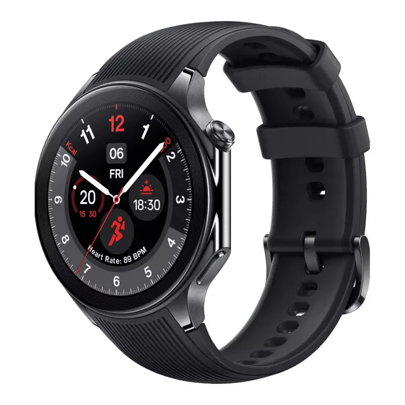 OnePlus Watch 2 - 46 mm - inteligentny zegarek z paskiem - Fluoroelastomer - Rozmiar nadgarstka: 140-210 mm - Wyświetlacz 3,63 cm (1,43 inch)