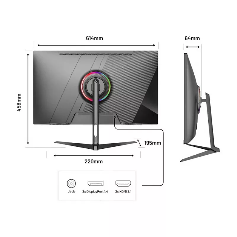 JAPANNEXT JN-I270UHD16FHD32 monitor komputerowy 68,6 cm (27 cali) 3840 x 2160 pikseli 4K Ultra HD LED Czarny